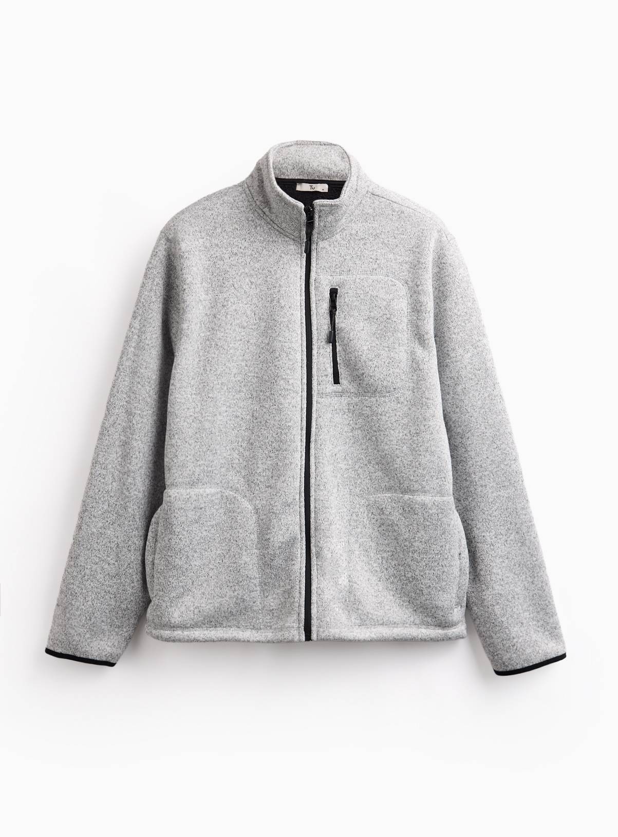 Grey Borg Lined Zip Through XL - Image 1