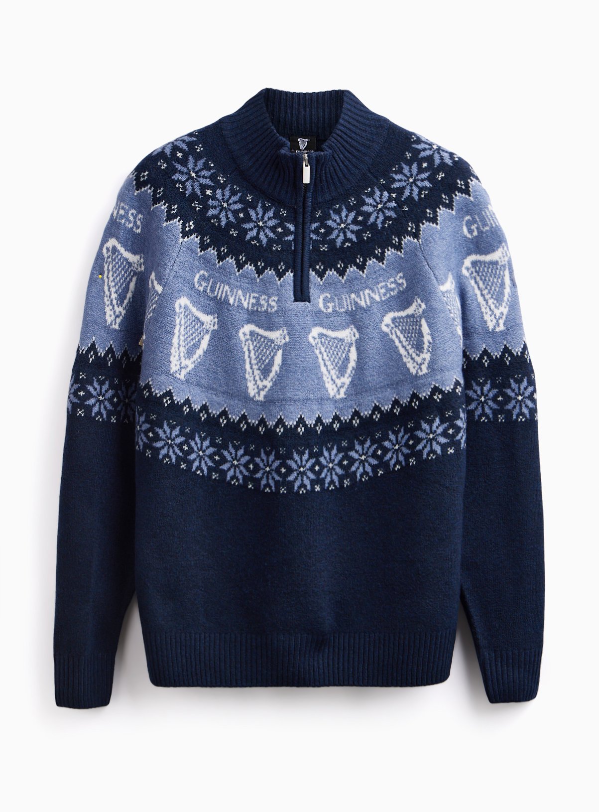 Guinness Fairisle Half-Zip Christmas Jumper L - Image 3 thumbnail