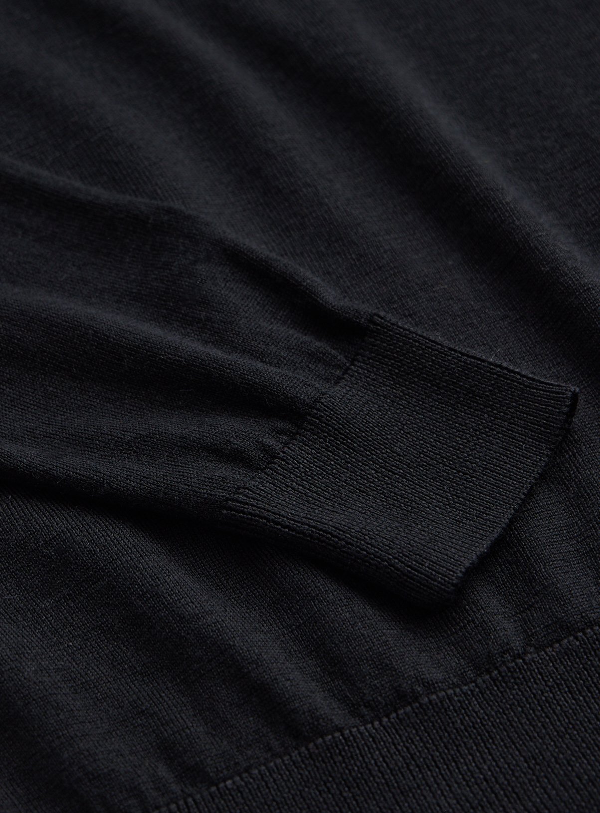 Black Merino Crew Neck Jumper L - Image 4 thumbnail