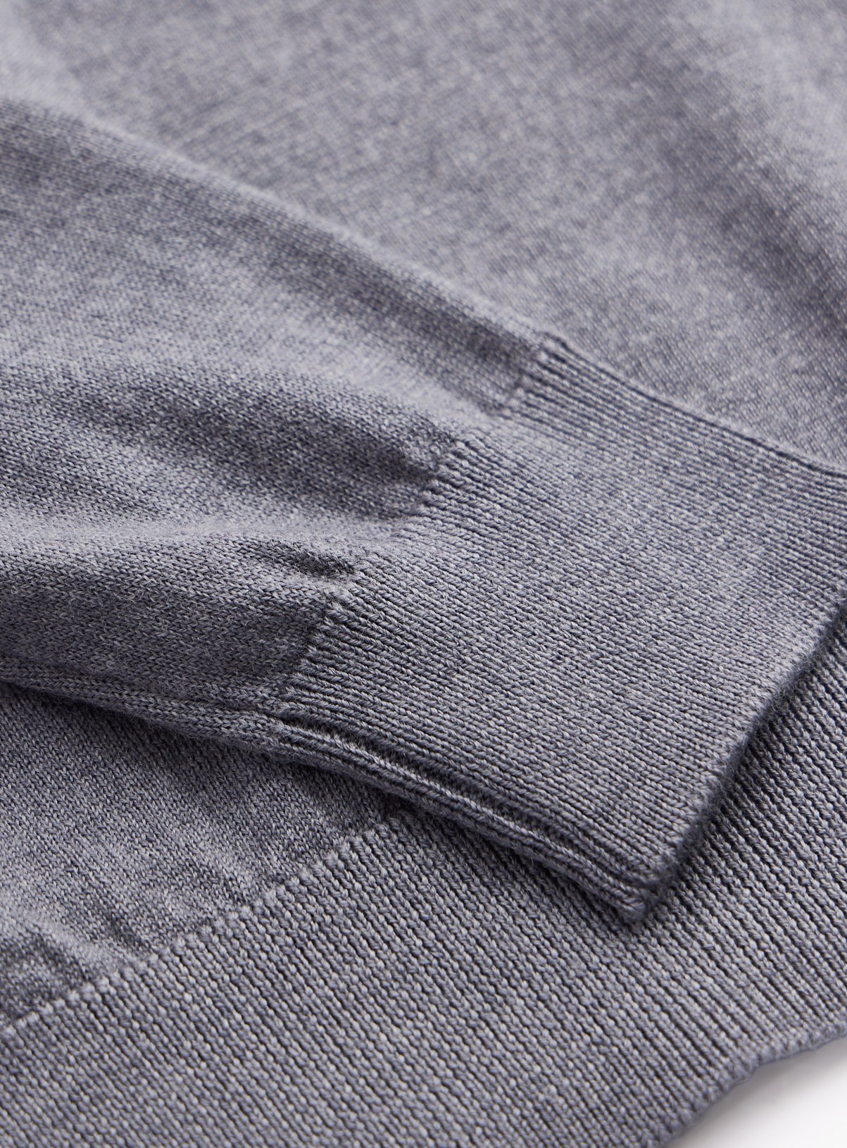 Grey Merino Wool Crew Neck Jumper XXXXL - Image 4 thumbnail