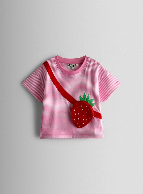 JOJO MAMAN BÉBÉ Strawberry Bag T Shirt 6-12 months