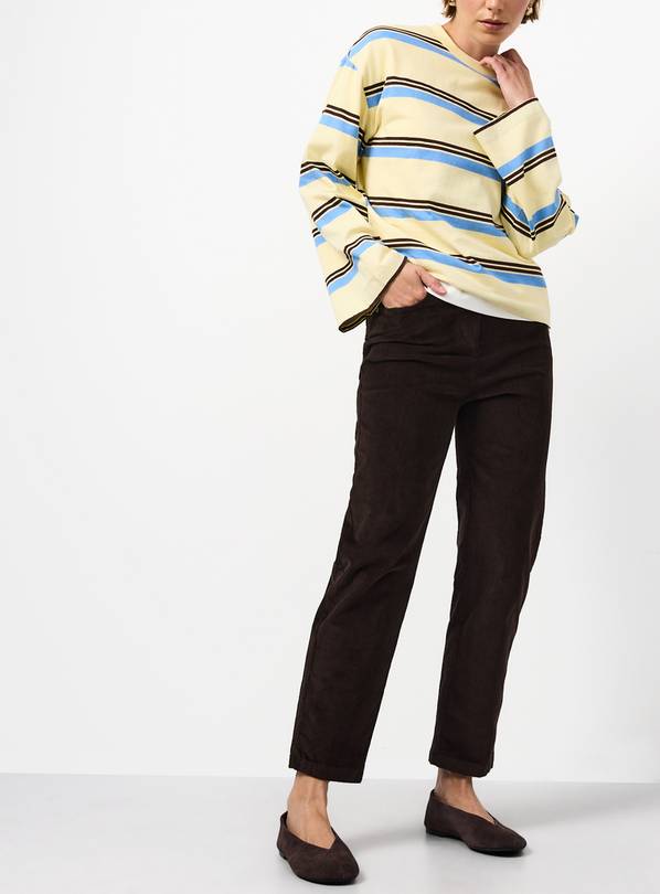 Brown Corduroy Slim Leg Trousers 18