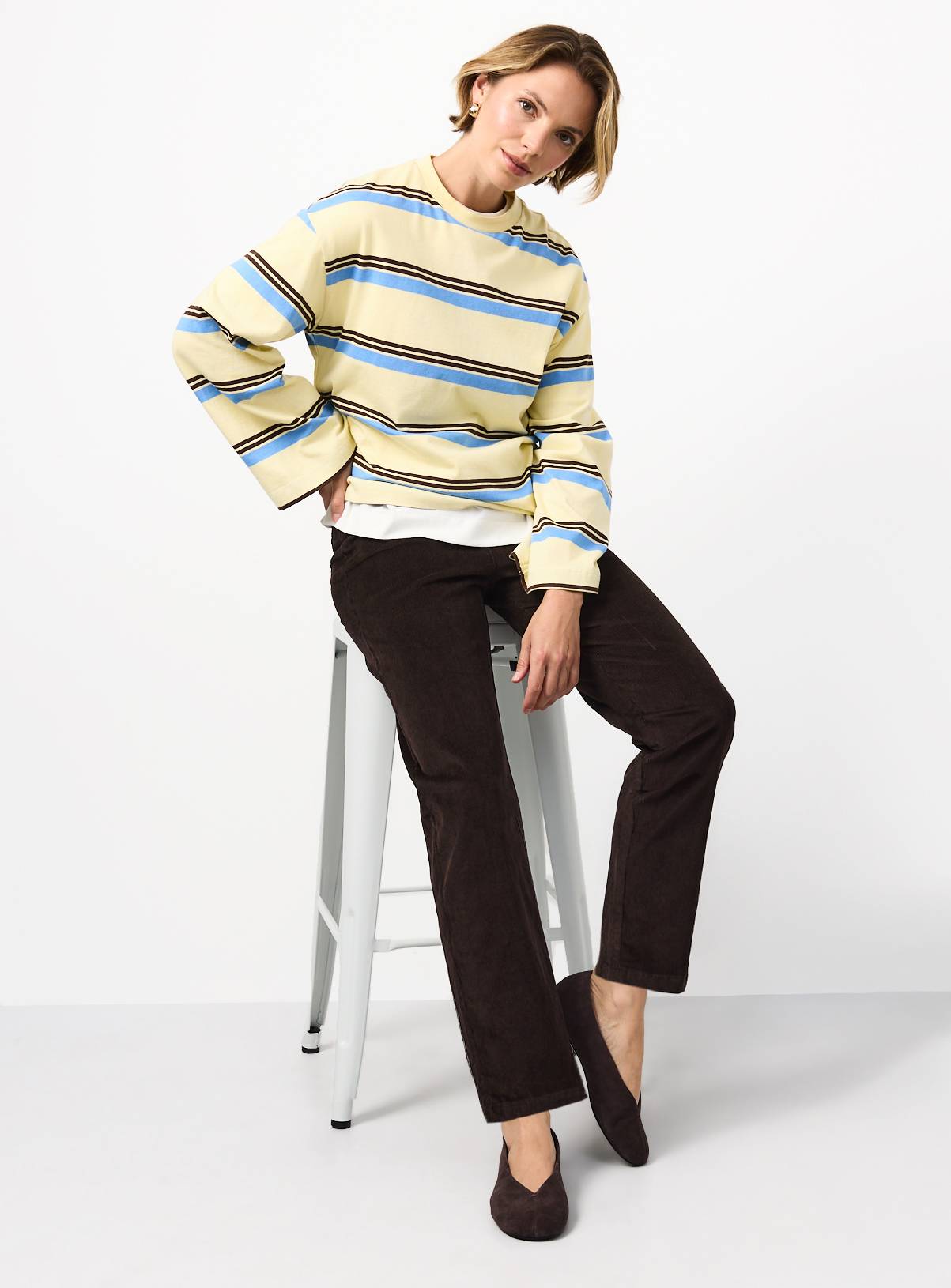 Brown Corduroy Slim Leg Trousers 18 - Image 2