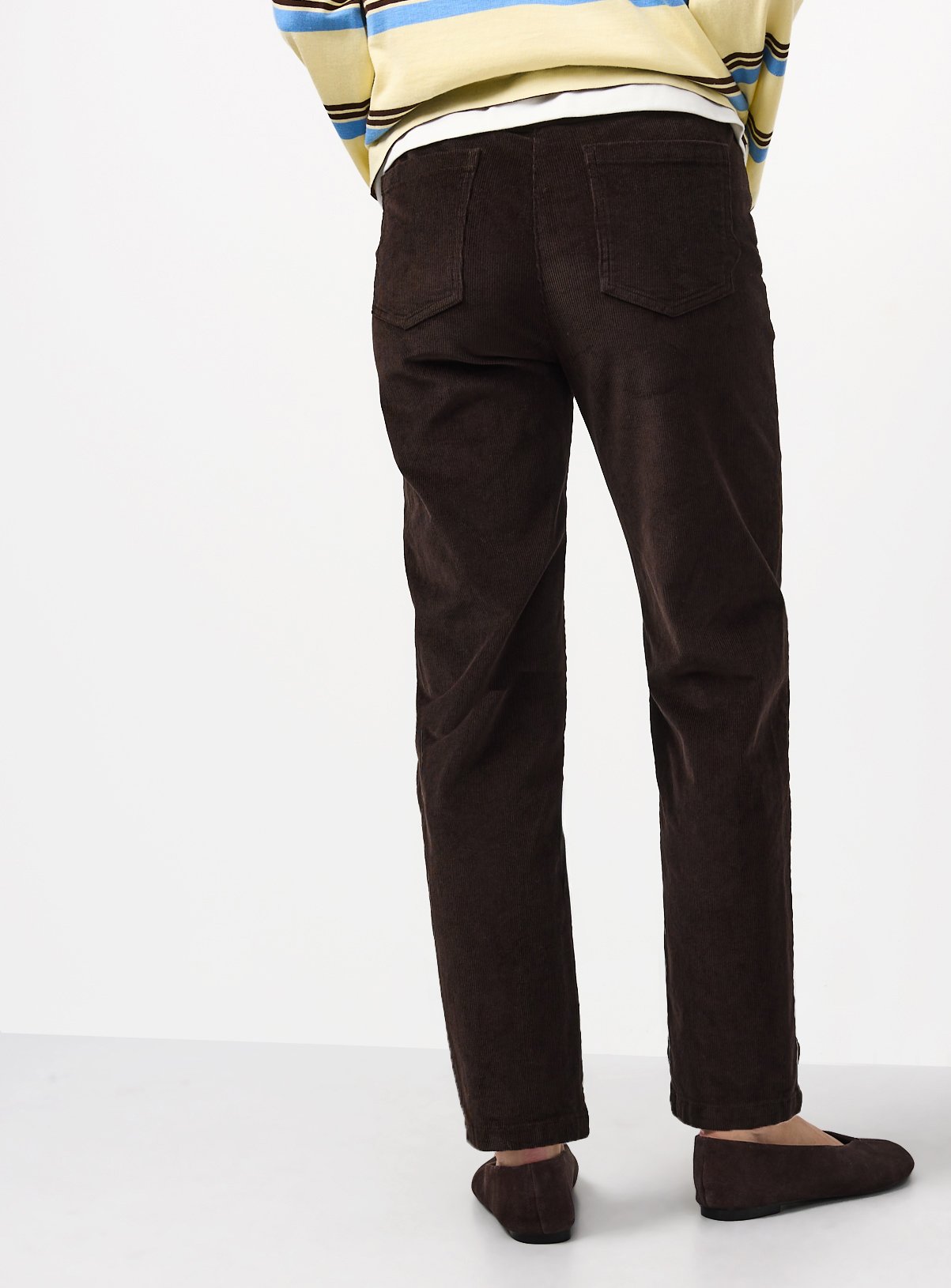 Brown Corduroy Slim Leg Trousers 18 - Image 4 thumbnail