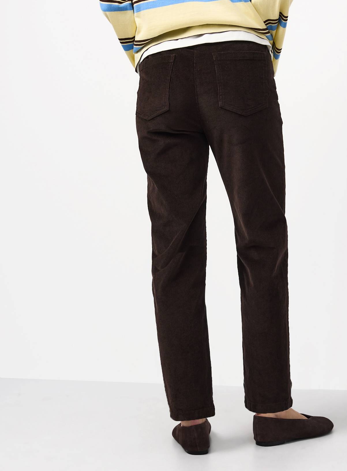 Brown Corduroy Slim Leg Trousers 18 - Image 4