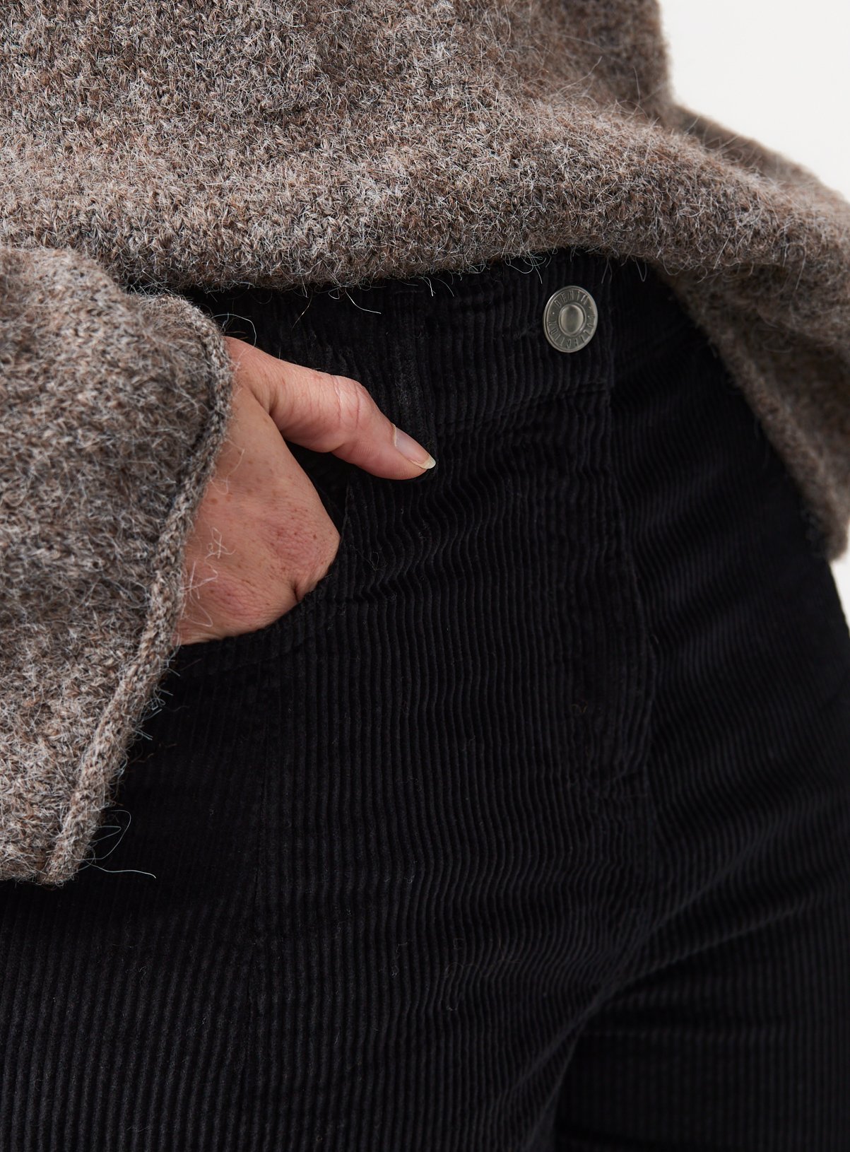 Black Corduroy Barrel Trousers 12 - Image 2 thumbnail