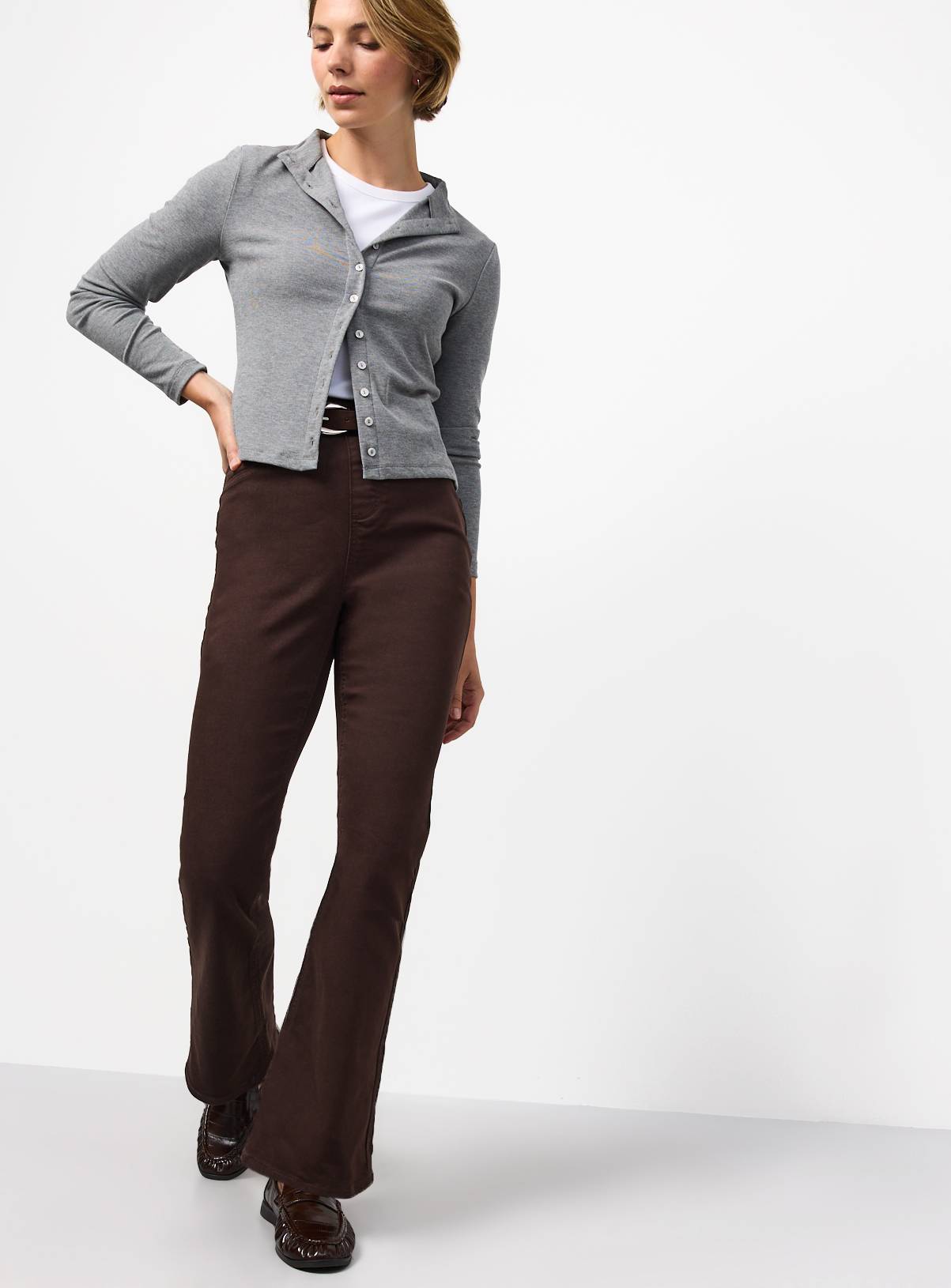 Brown Flare Jegging  16 - Image 2