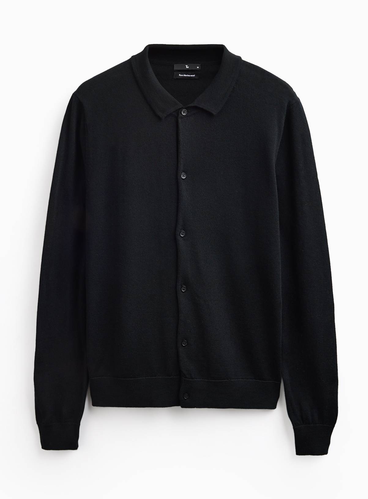Merino Wool Long Sleeve Cardigan XL - Image 1