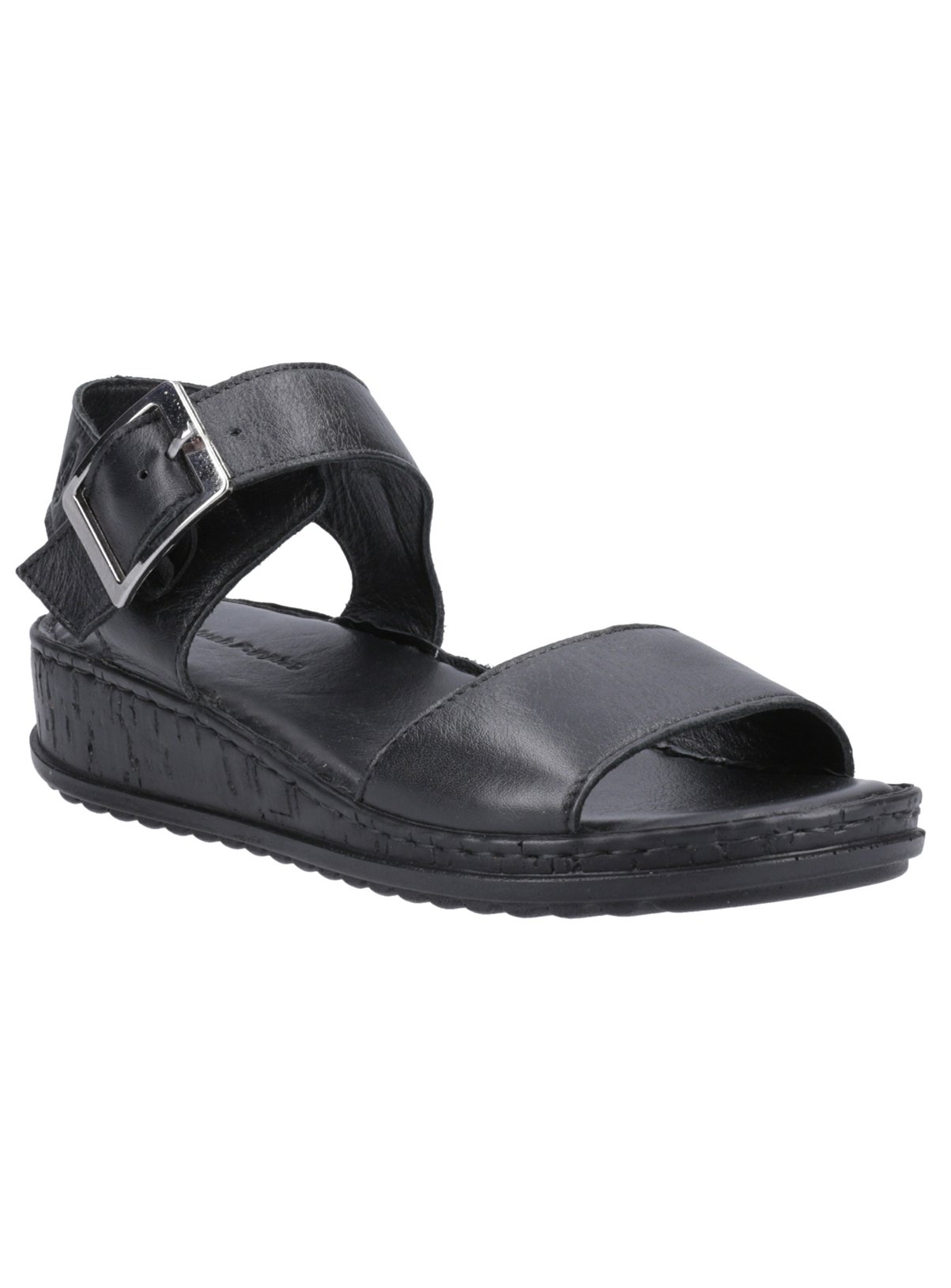 HUSH PUPPIES Ellie Sandal Black On Black 6 - Image 1 thumbnail