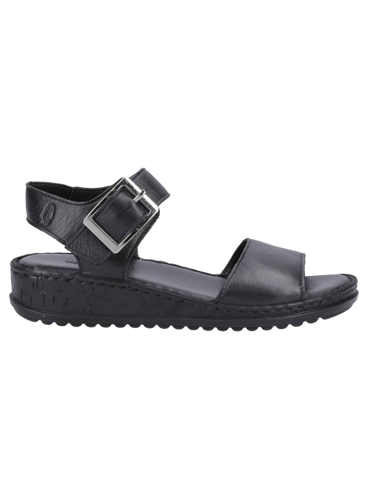 HUSH PUPPIES Ellie Sandal Black On Black 6 - Image 4