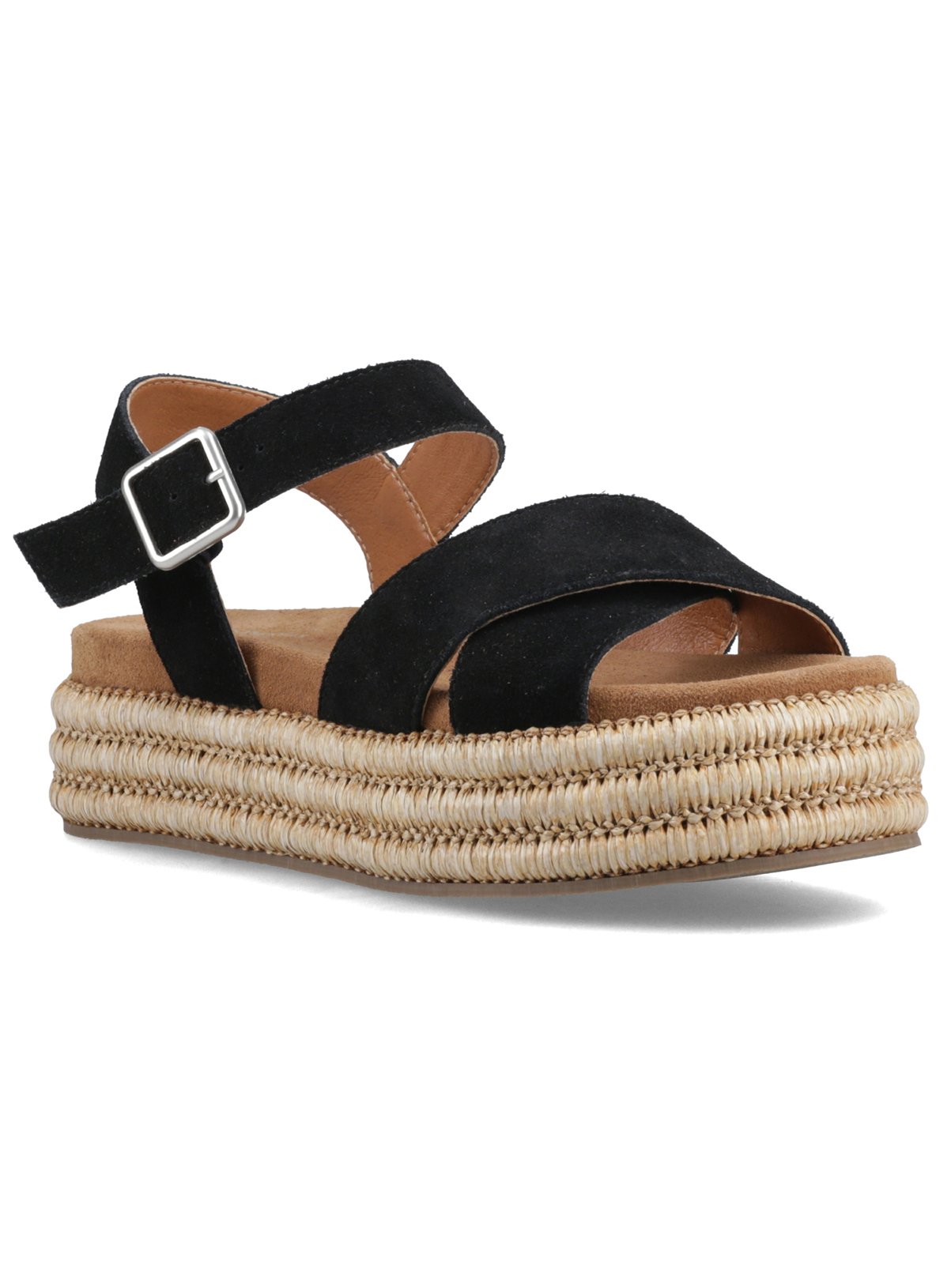 HUSH PUPPIES Rosa Rafia Sandal Black 5 - Image 3 thumbnail