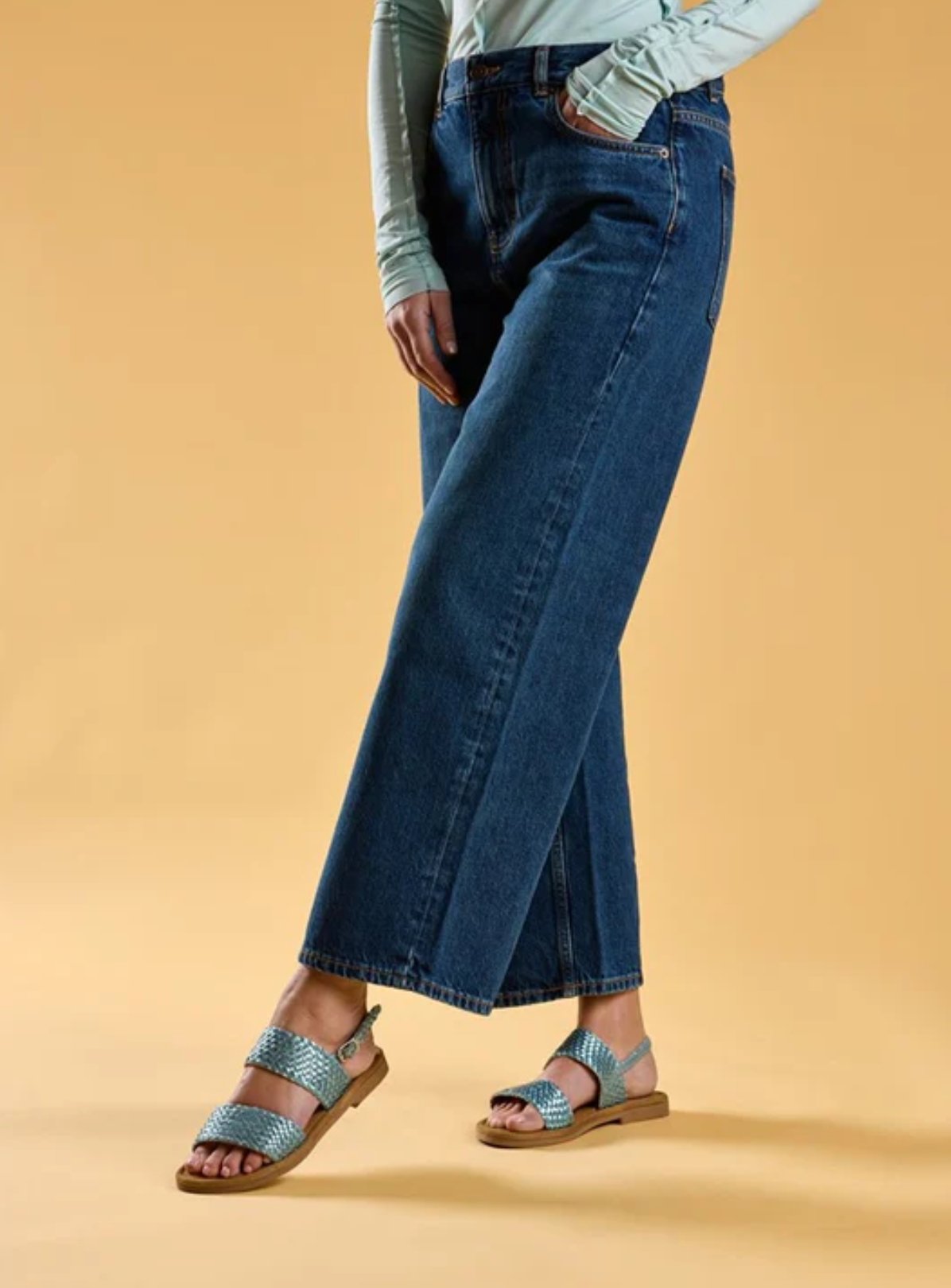 HUSH PUPPIES Helene Sandal Wide Fit Blue 3 - Image 2 thumbnail