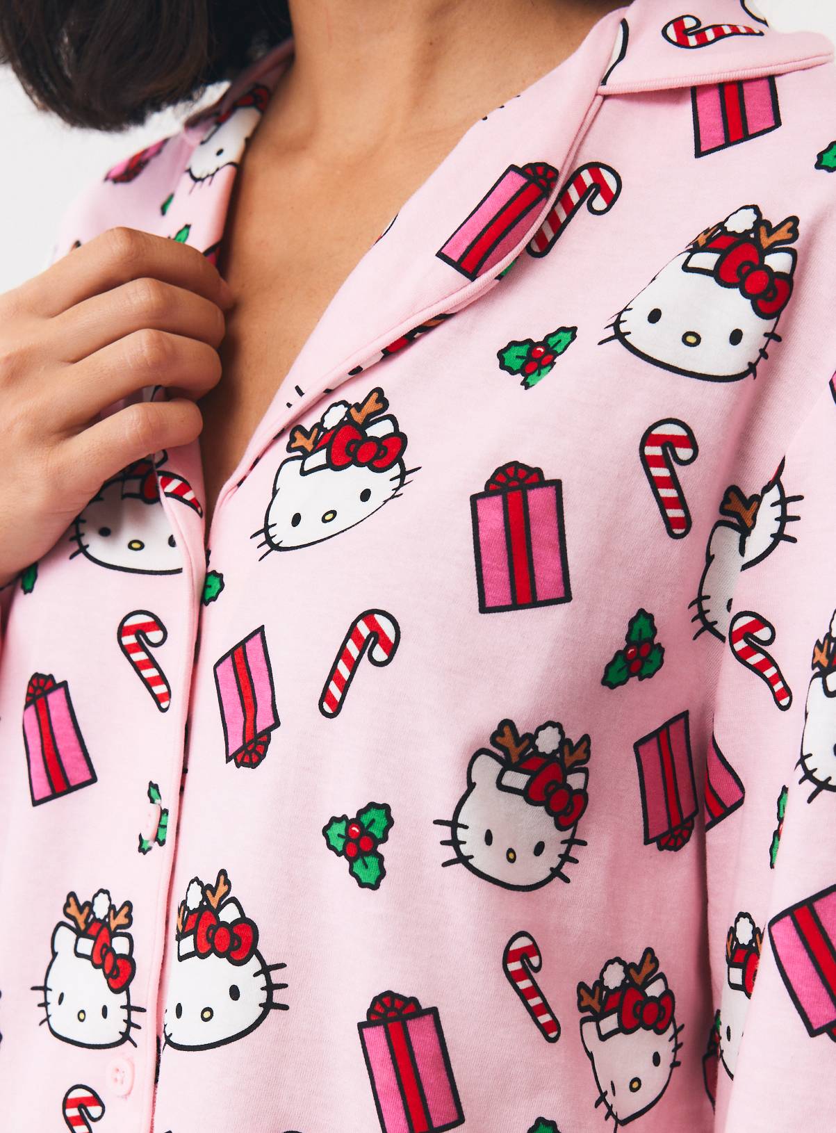 Pink Hello Kitty Traditional Pyjama Set XL - Image 4