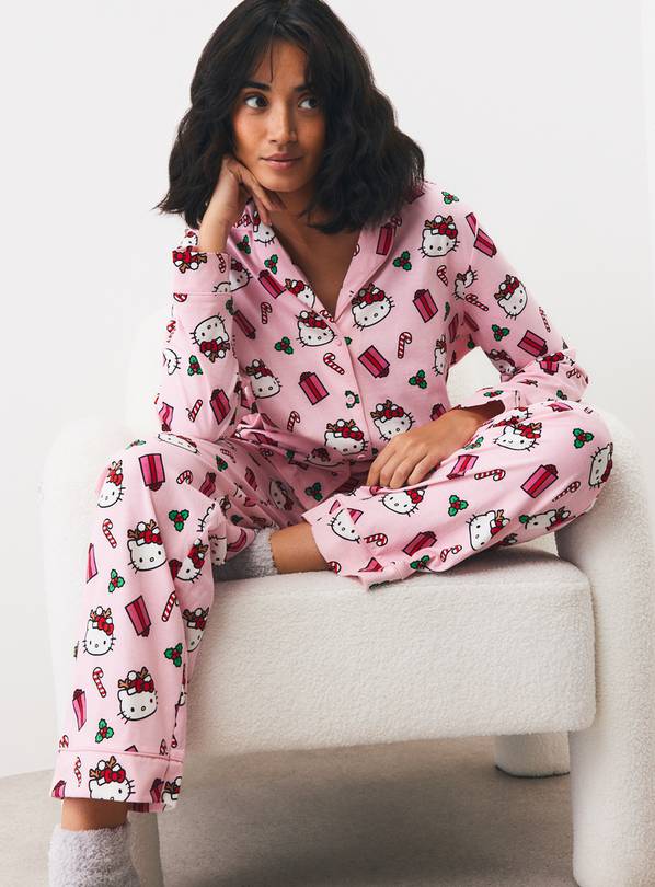 Pink Hello Kitty Traditional Pyjama Set S
