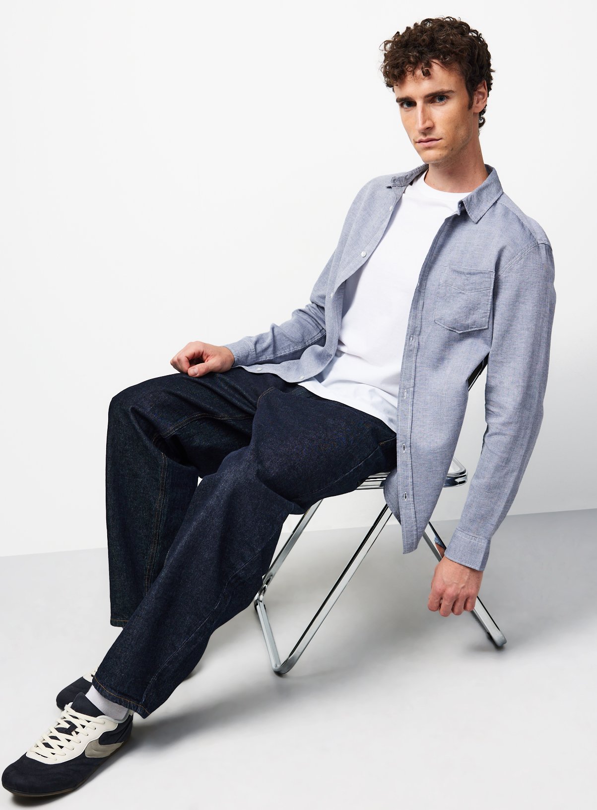 Blue Cotton Smart Shirt M - Image 2 thumbnail
