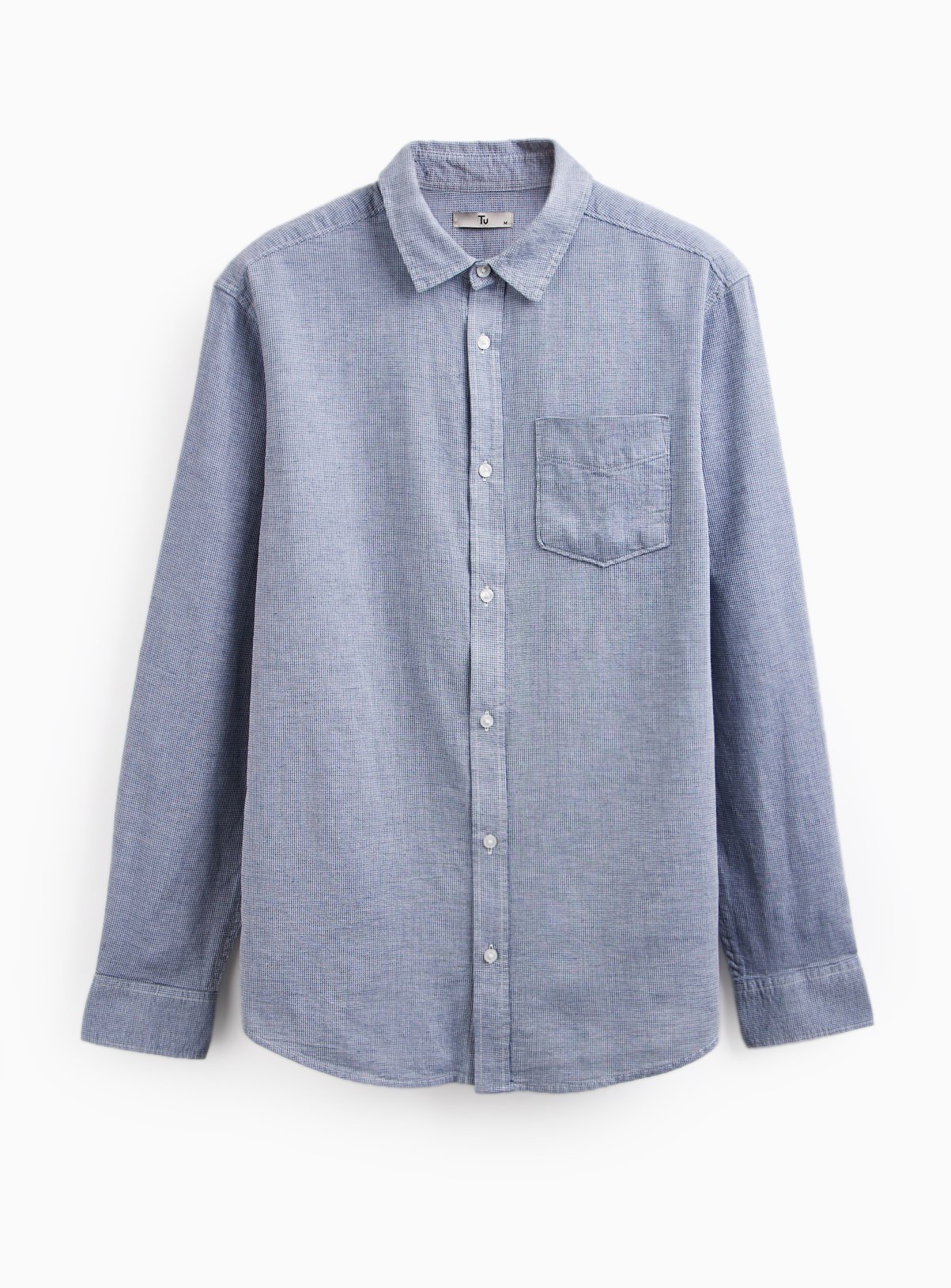 Blue Cotton Smart Shirt M - Image 3 thumbnail