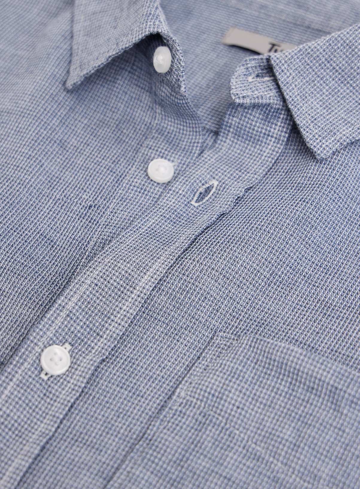 Blue Cotton Smart Shirt M - Image 4 thumbnail