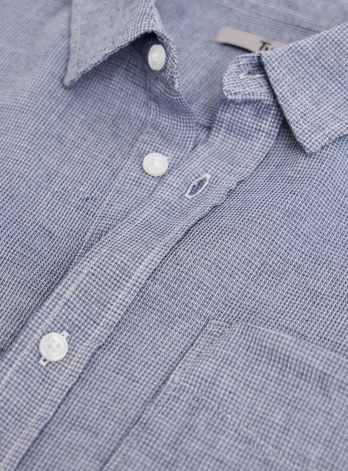 Blue Cotton Smart Shirt M - Image 4