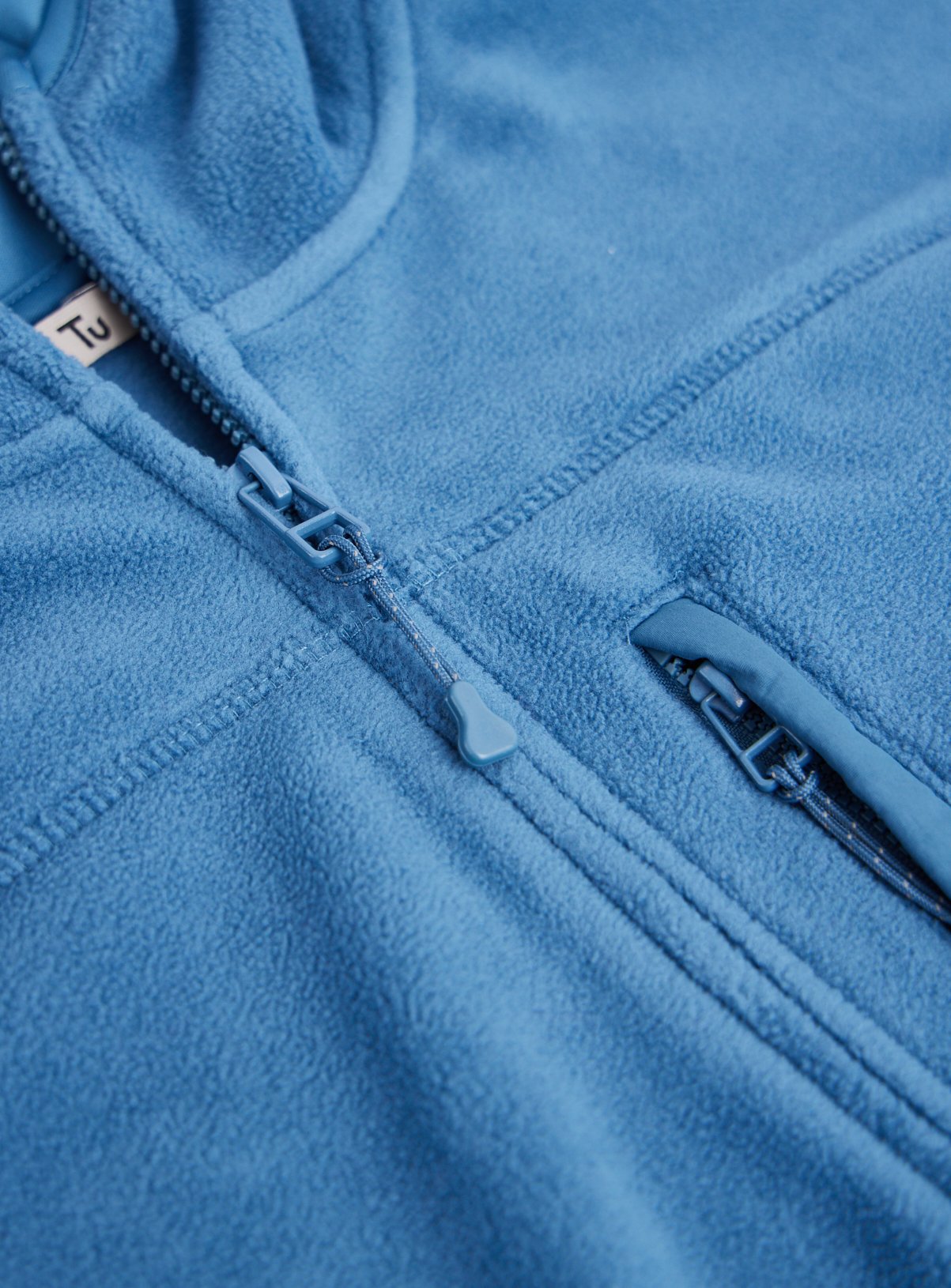 Blue Microfleece Zip Up Jacket  M - Image 2 thumbnail