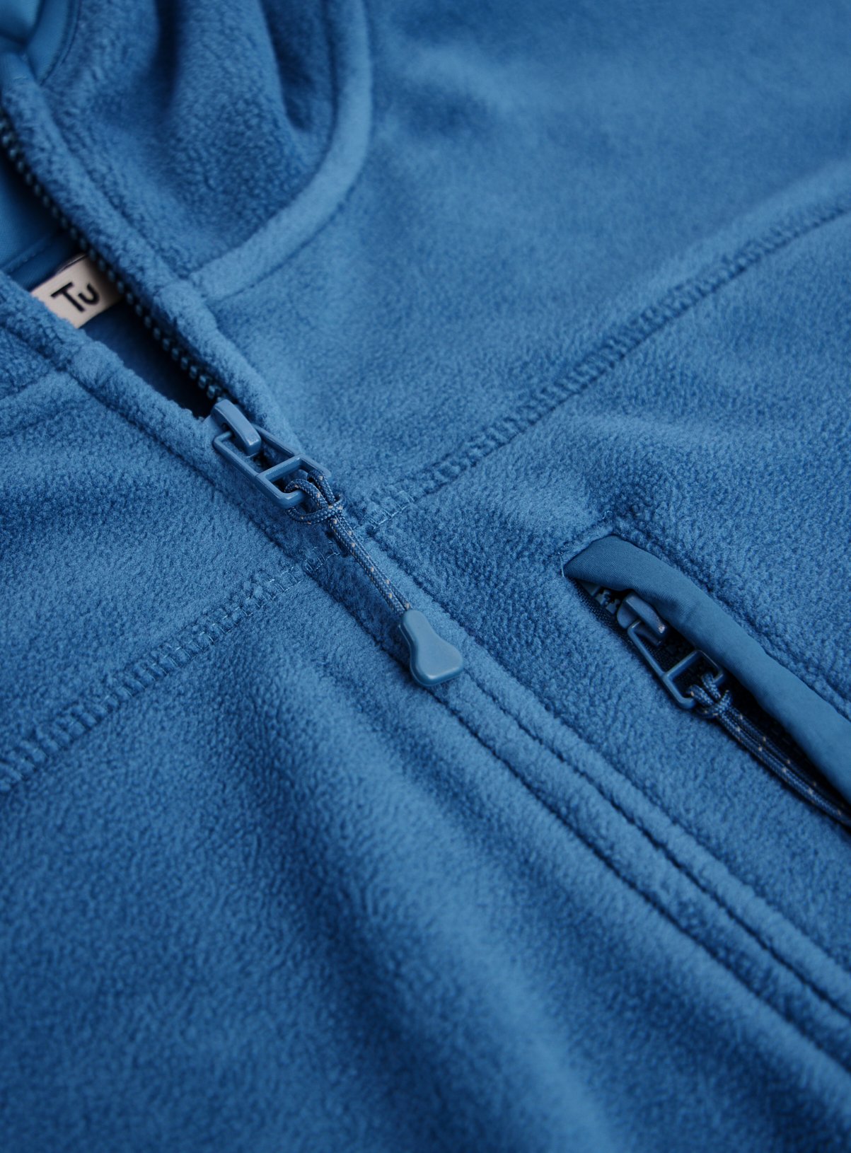 Blue Microfleece Zip Up Jacket  L - Image 4 thumbnail