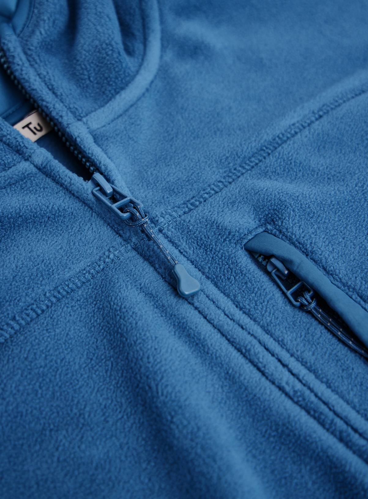 Blue Microfleece Zip Up Jacket  L - Image 4