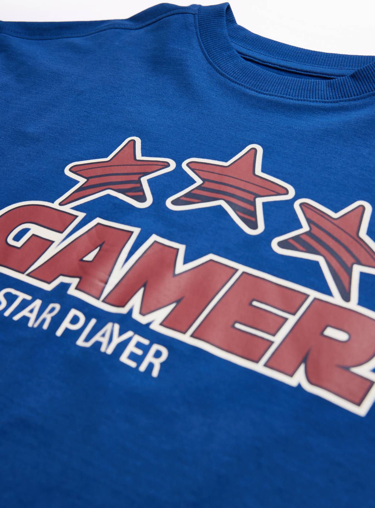 Blue Gamer Star Player Graphic T-Shirt 8 years - Image 2
