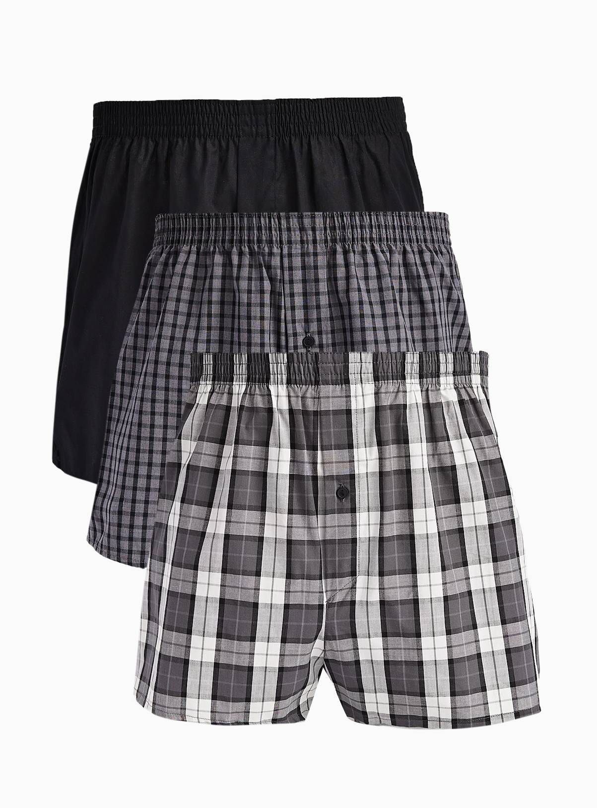 Mono Woven Boxer Shorts 3-Pack XXXL - Image 1