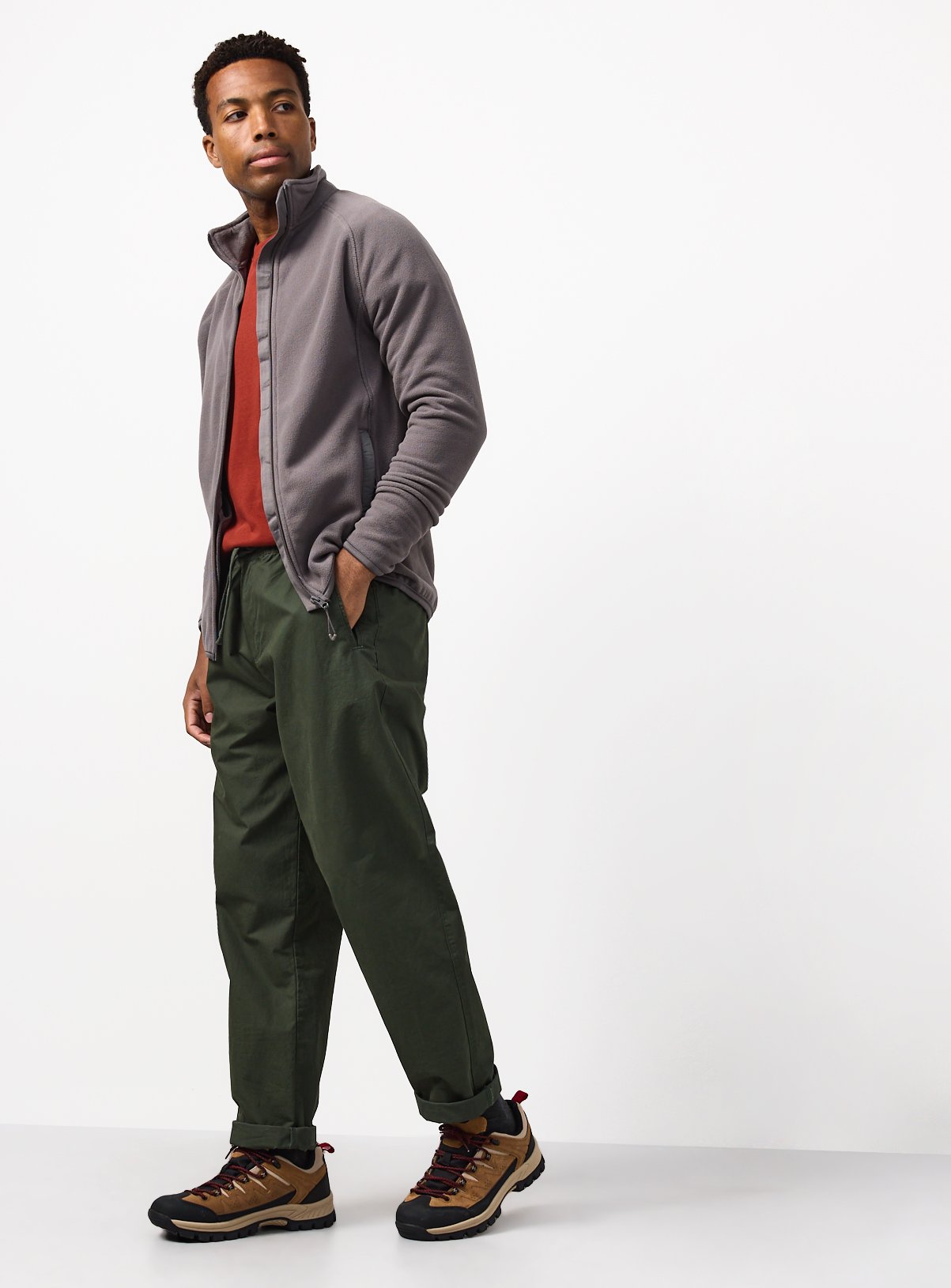 Grey Zip Up Microfleece L - Image 2 thumbnail