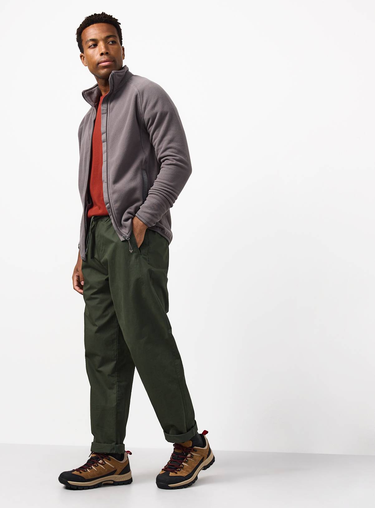 Grey Zip Up Microfleece L - Image 2