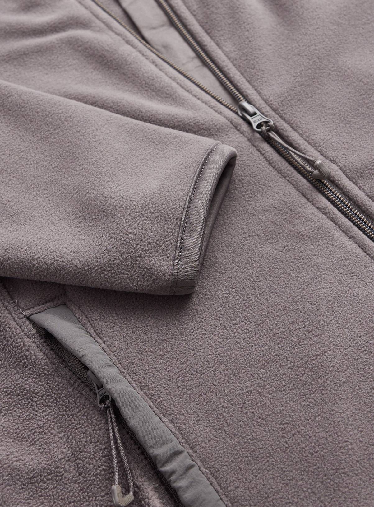Grey Zip Up Microfleece L - Image 4
