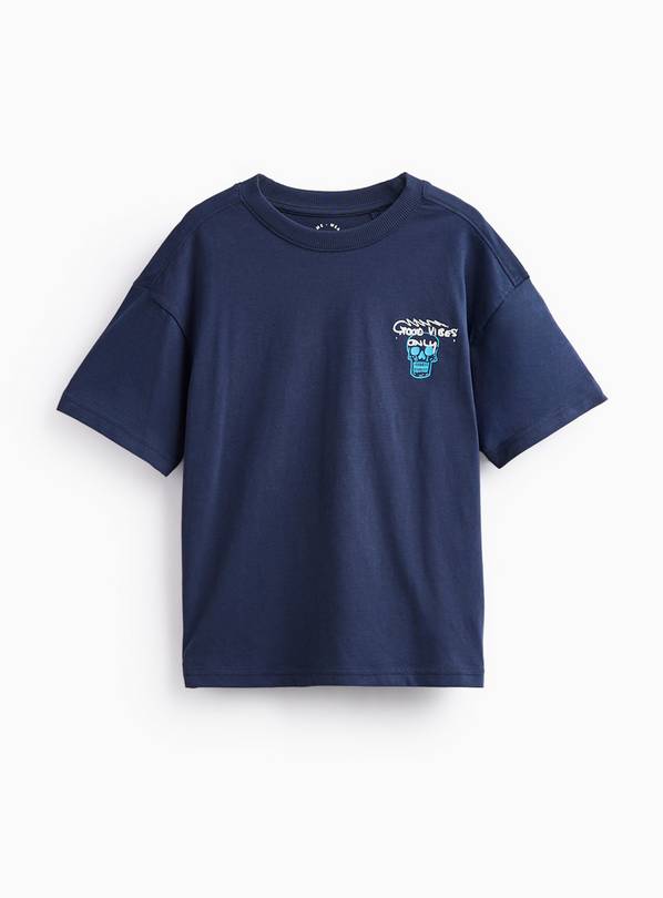 Blue Good Vibes Only Graphic T-Shirt 5 years