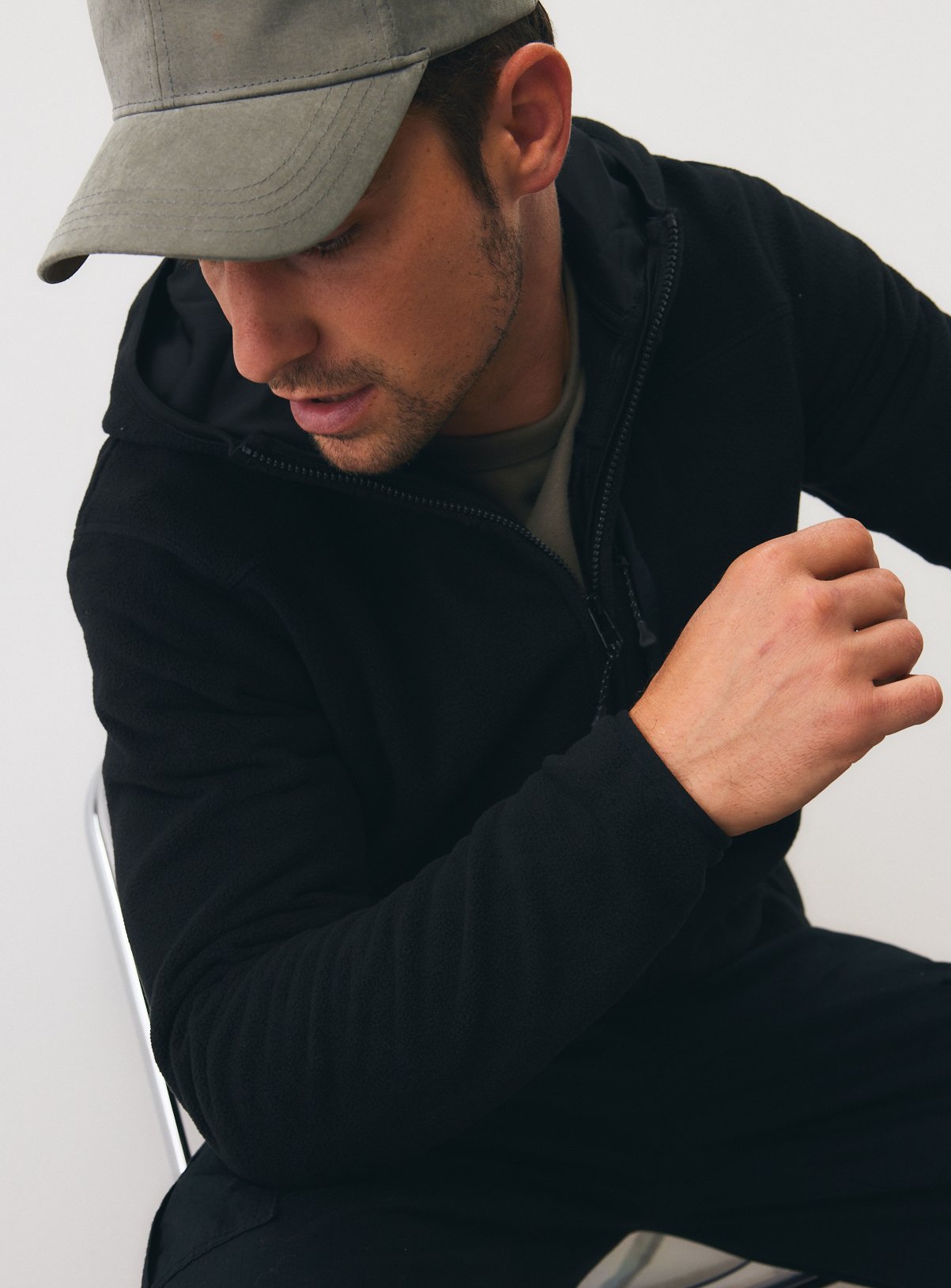 Black Hooded Micro Fleece XXXL - Image 2 thumbnail