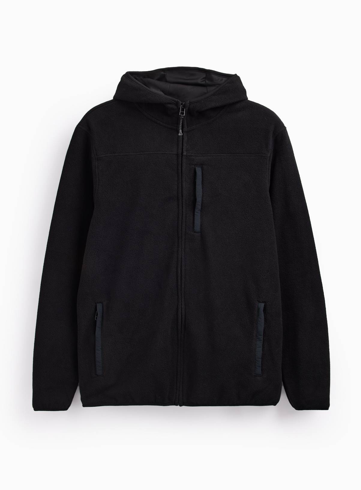 Black Hooded Micro Fleece XXXL - Image 3