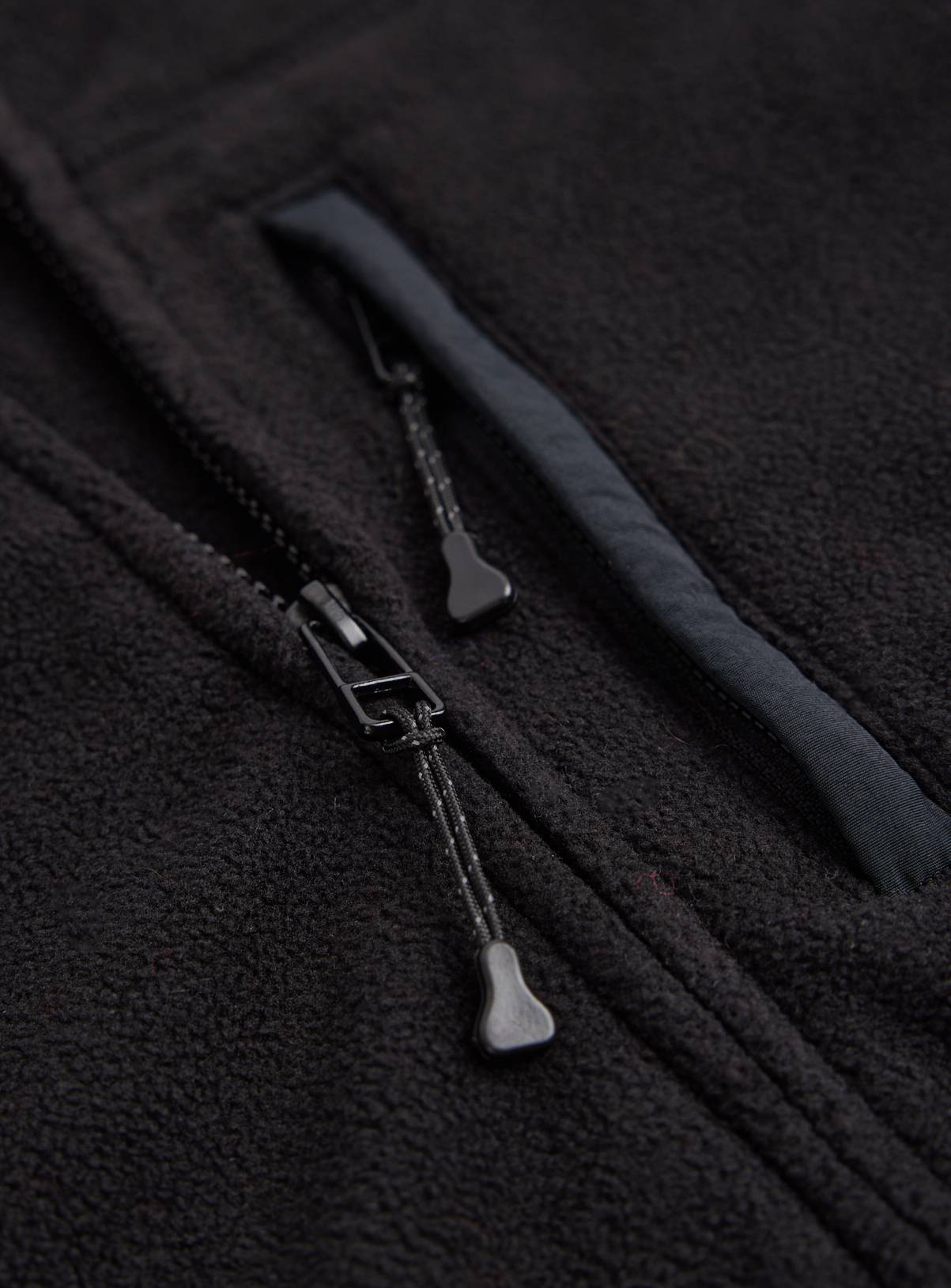 Black Hooded Micro Fleece XXXL - Image 4