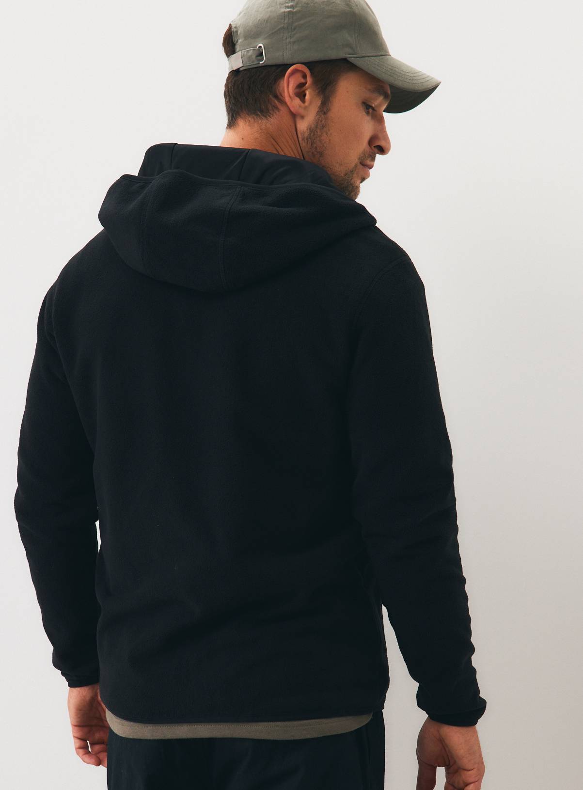 Black Hooded Micro Fleece XXXL - Image 5