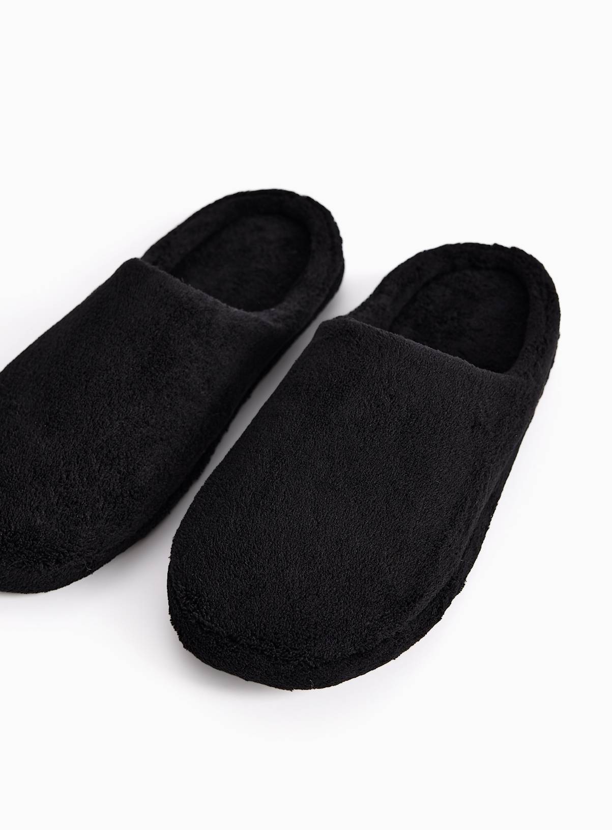 Black Borg Fleck Closed Toe Mule Slippers M - Image 1