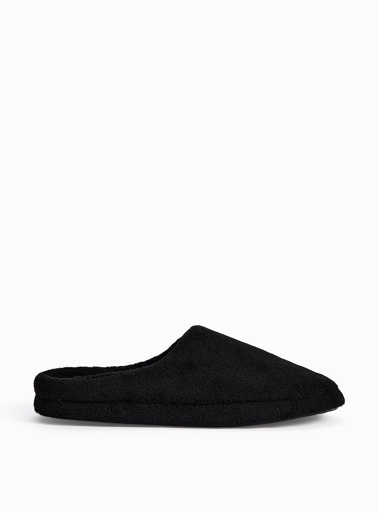 Black Borg Fleck Closed Toe Mule Slippers M - Image 2