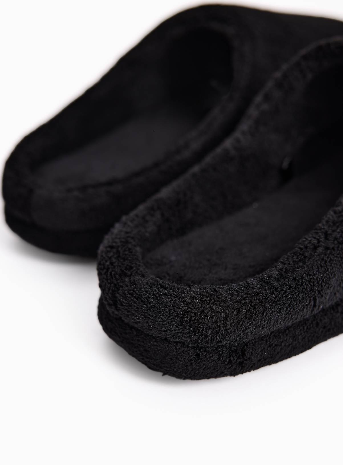 Black Borg Fleck Closed Toe Mule Slippers M - Image 4