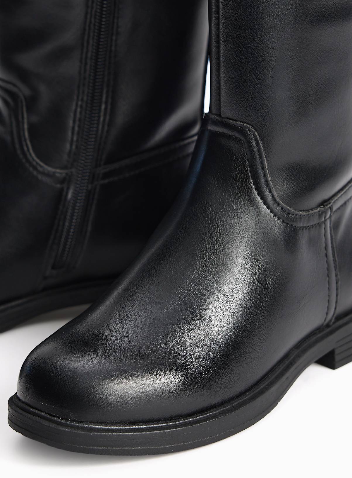 Black Knee High Rider Boots 13 Infant - Image 3