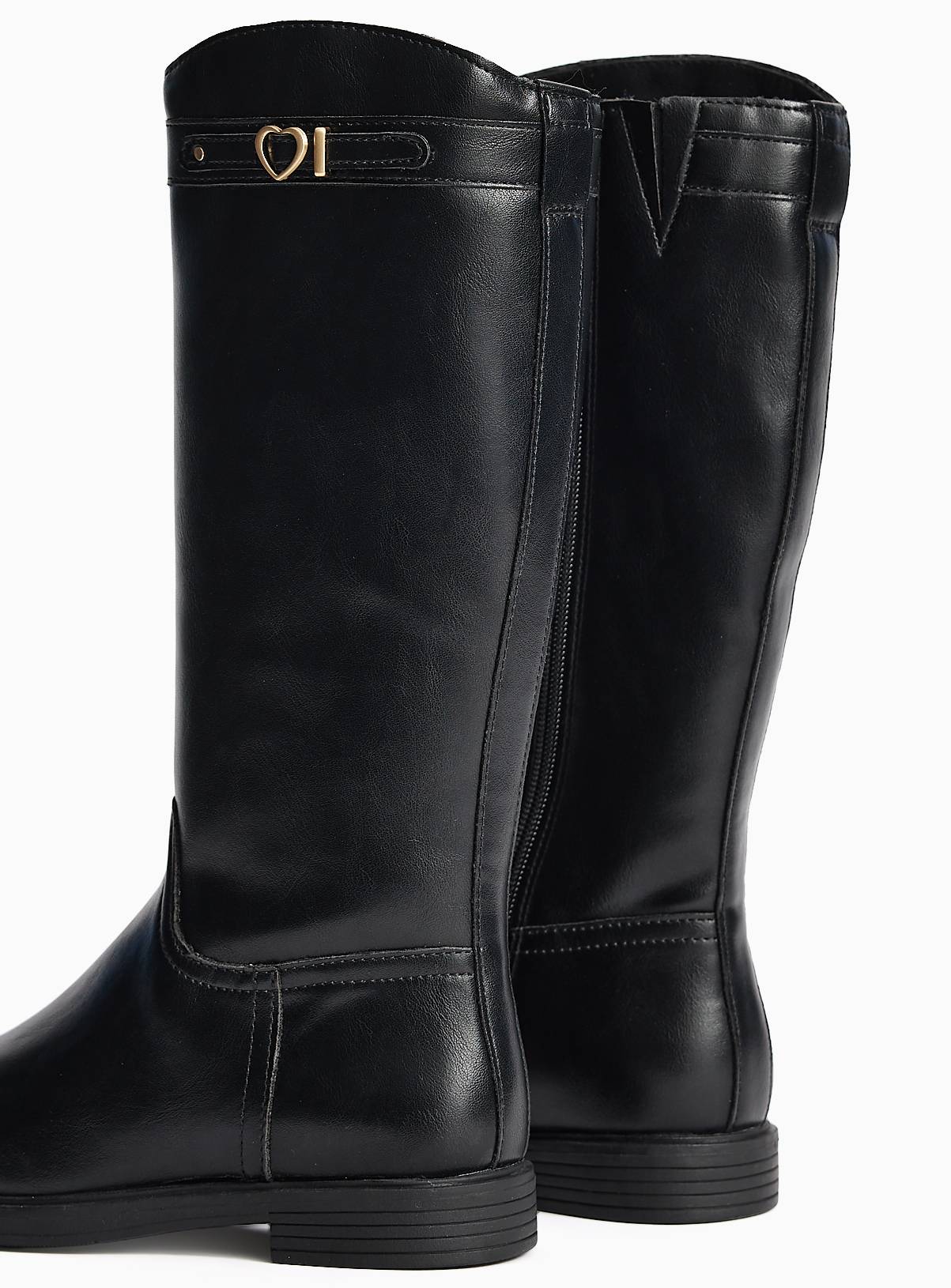 Black Knee High Rider Boots 13 Infant - Image 4