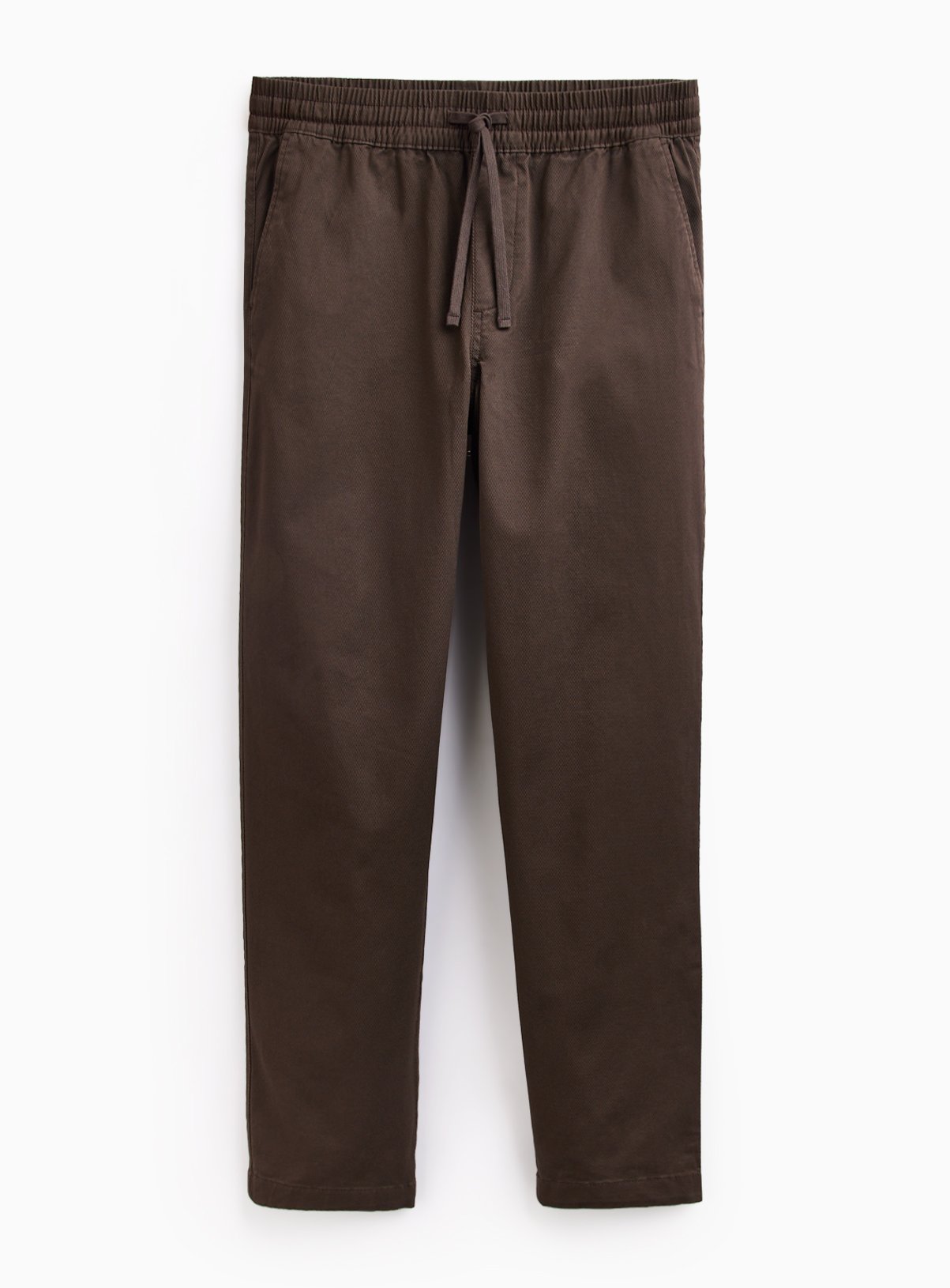 Brown Pull-On Cotton Rich Trousers 44L - Image 3 thumbnail