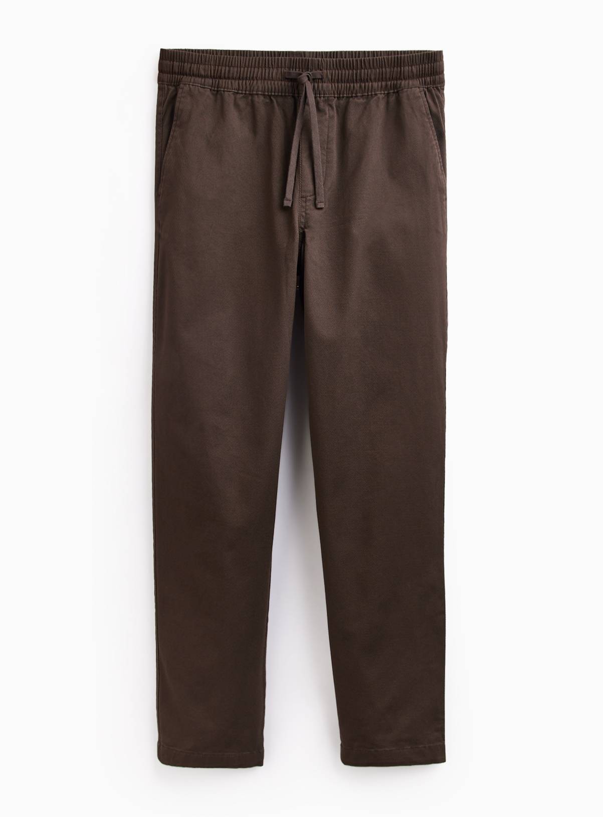 Brown Pull-On Cotton Rich Trousers 44L - Image 3