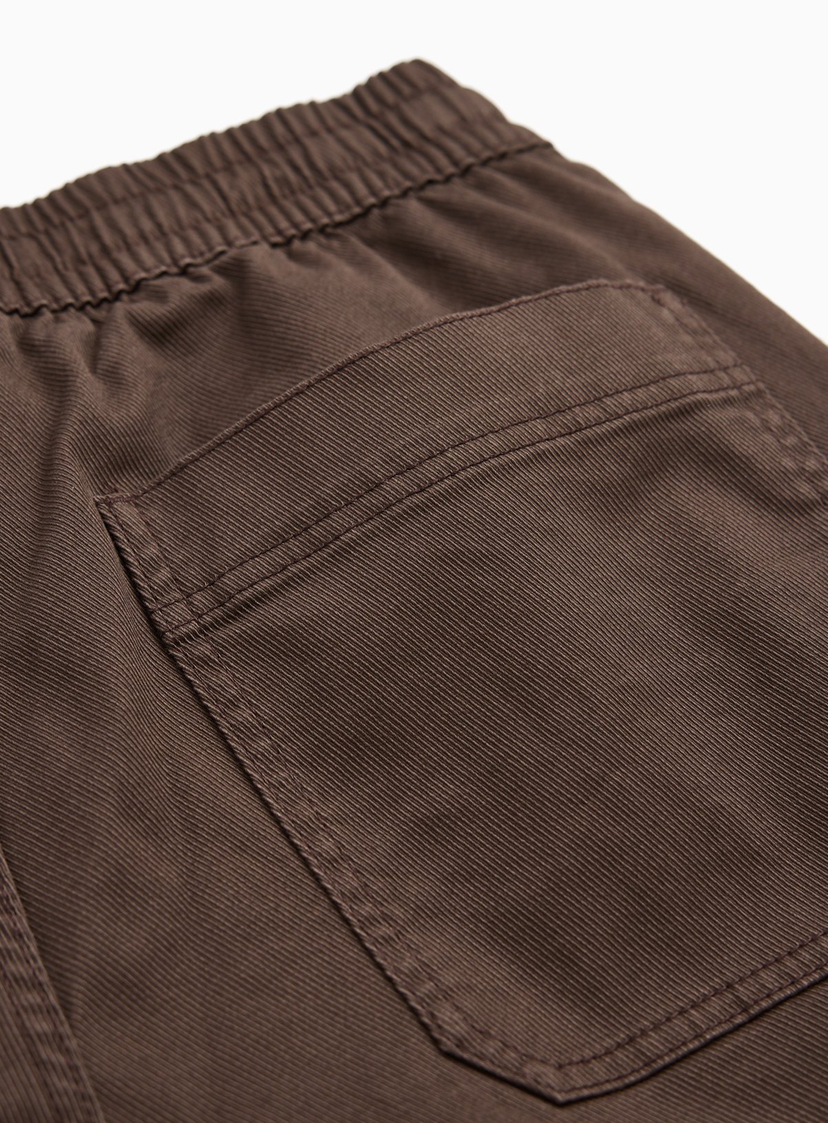 Brown Pull-On Cotton Rich Trousers 44L - Image 4 thumbnail