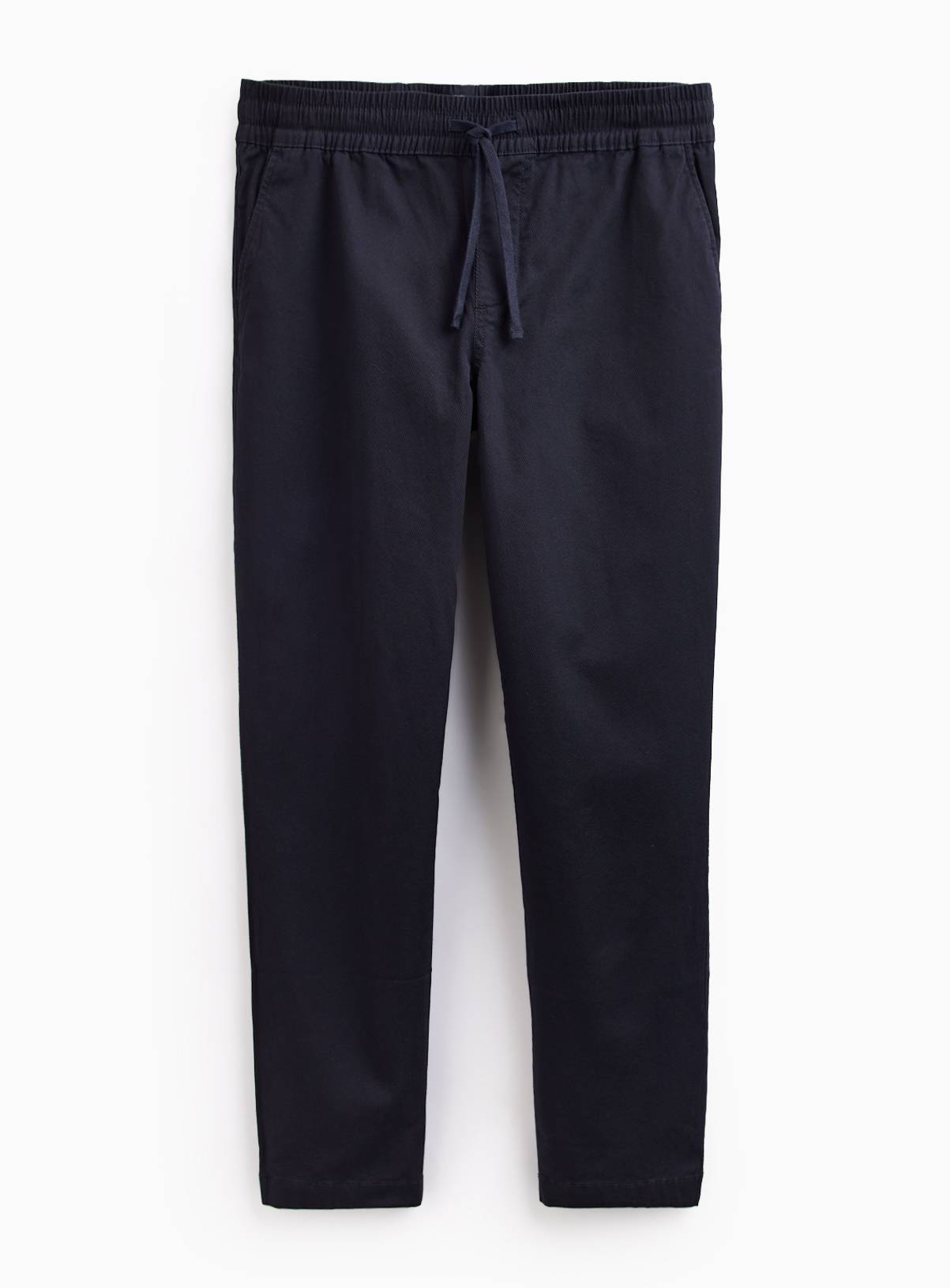 Navy Pull-On Cotton Rich Trousers 36R - Image 3