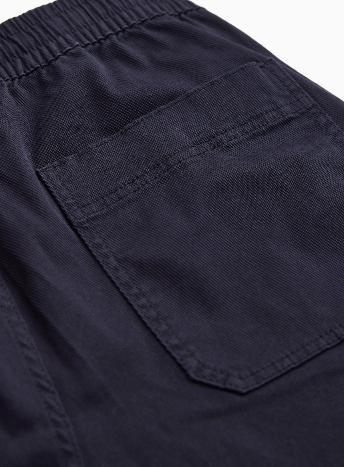 Navy Pull-On Cotton Rich Trousers 36R - Image 4 thumbnail