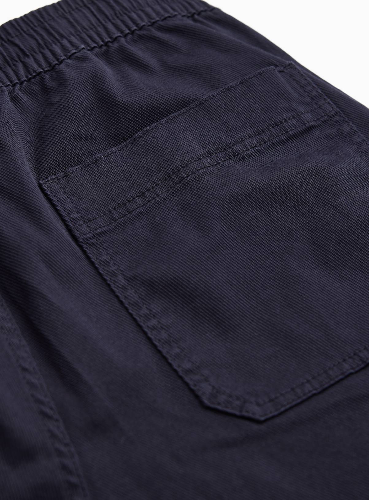 Navy Pull-On Cotton Rich Trousers 36R - Image 4