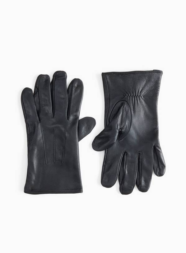 Black Leather Gloves L/XL