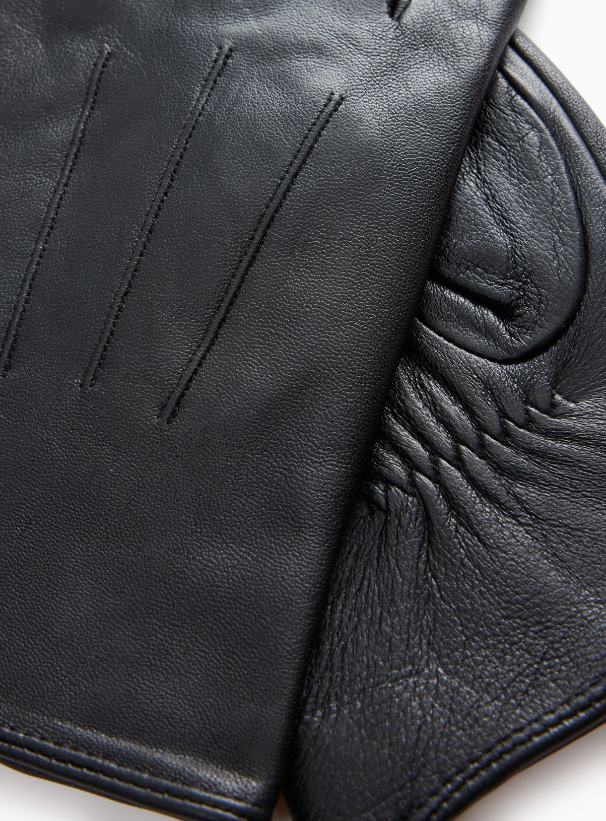 Black Leather Gloves L/XL - Image 3 thumbnail