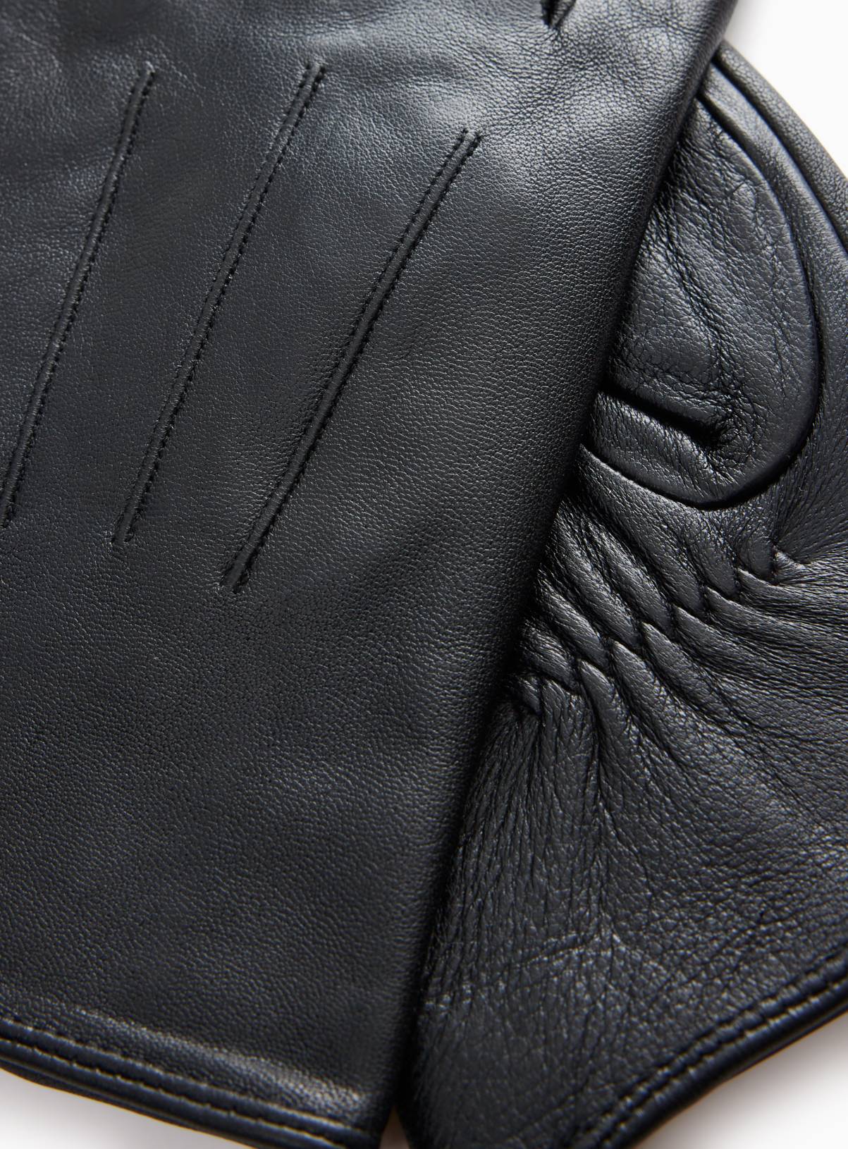 Black Leather Gloves L/XL - Image 3
