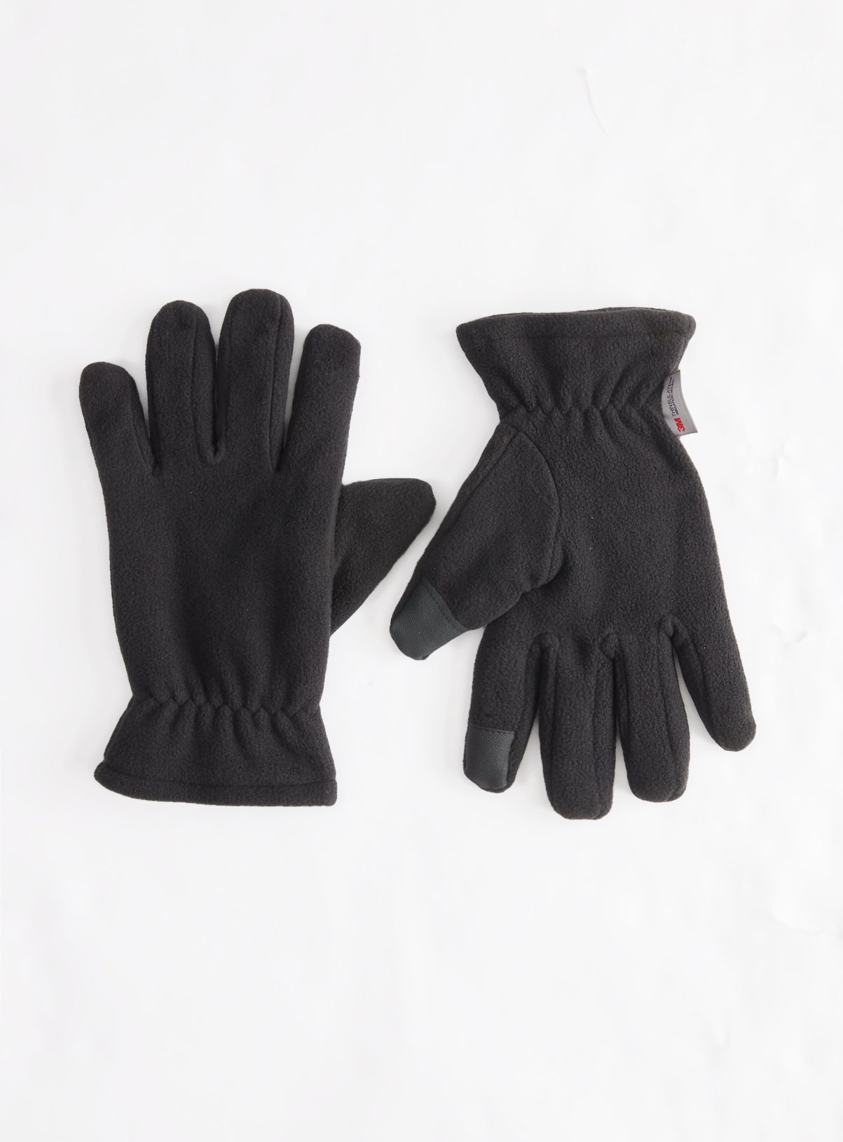 Black Thinsulate™ Fleece Gloves L/XL - Image 1 thumbnail